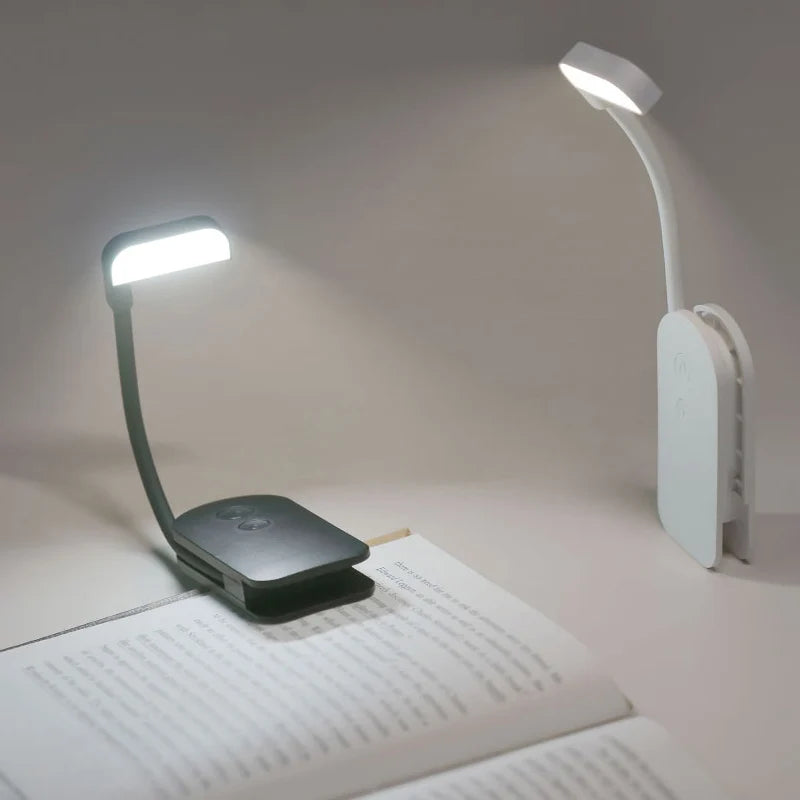 lampe lecture rechargeable usb portable clip blanc moderne minimalisteflux lumineux bas certification rohs cem