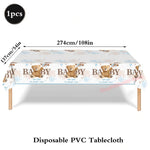 assiettes jetables anniversaire ours enceinte ballons napkins tablecloth thème bébé festive