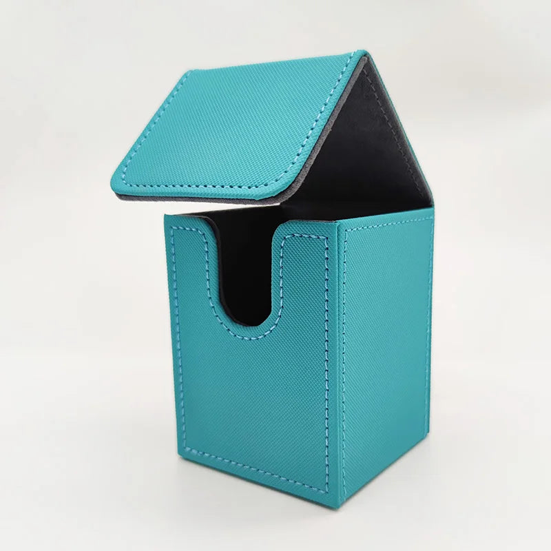 boîte rangement cartes jeu collection protection texturée moderne noir bleu rouge gris
