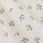tissu coton imprimé floral bleu gris rose literie maison bricolage popeline sergé 235cm opaque