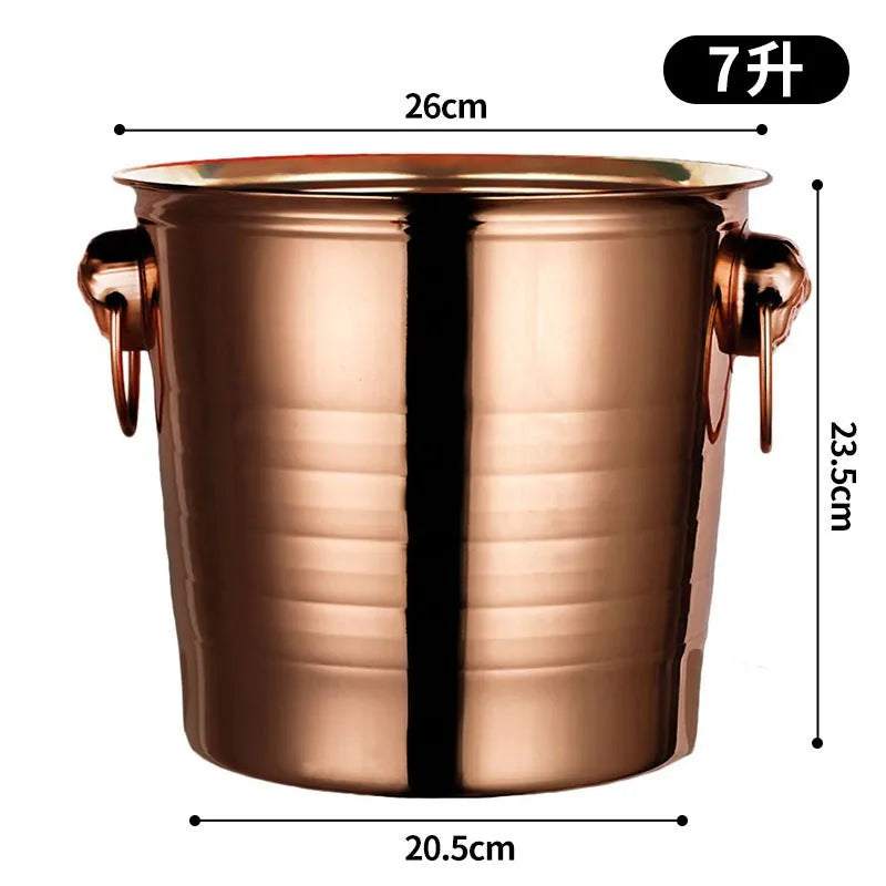 cuves glace acier inoxydable cuivre doré poignées métalliques classique moderne bar cocktails refroidissement 3l