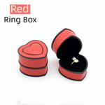 boîtes bijoux coeurs velours blanc noir rouge élégantes portables rangement cadeaux domestiques