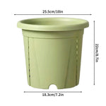 pots racines plastique moderne vertclair beige bleufoncé rayures grille drainage support hydroponie plantes