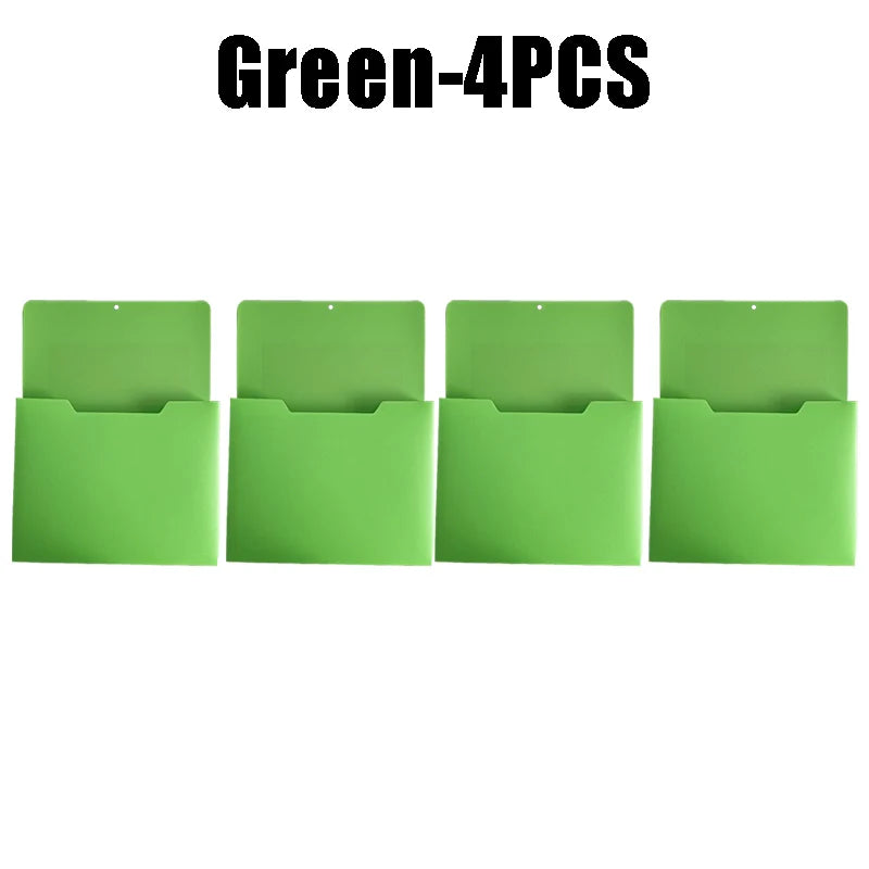 porte documents magnétiques orange bleu clair vert jaune modernes pratique sans perçage