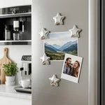 aimants étoiles argentés modernes support photo notes tableau blanc fixations murales DIY