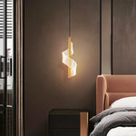 lampe suspendue moderne spirale transparente blanc doré élégante contemporaine filetée 2000 82000 lumens