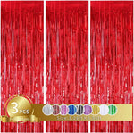 rideau tinsel or argent rose festif décoration anniversaire noël mariage festive