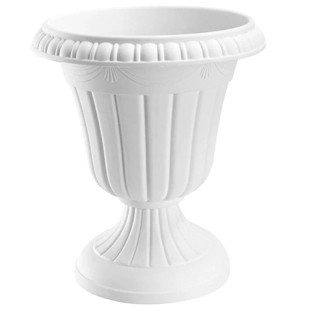 pots fleurs vintage blancs décoratifs extérieurs rangée verticale decor porches