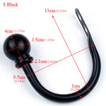 boucles rideau noir blanc modernes vis supports murales durable rondes lisses