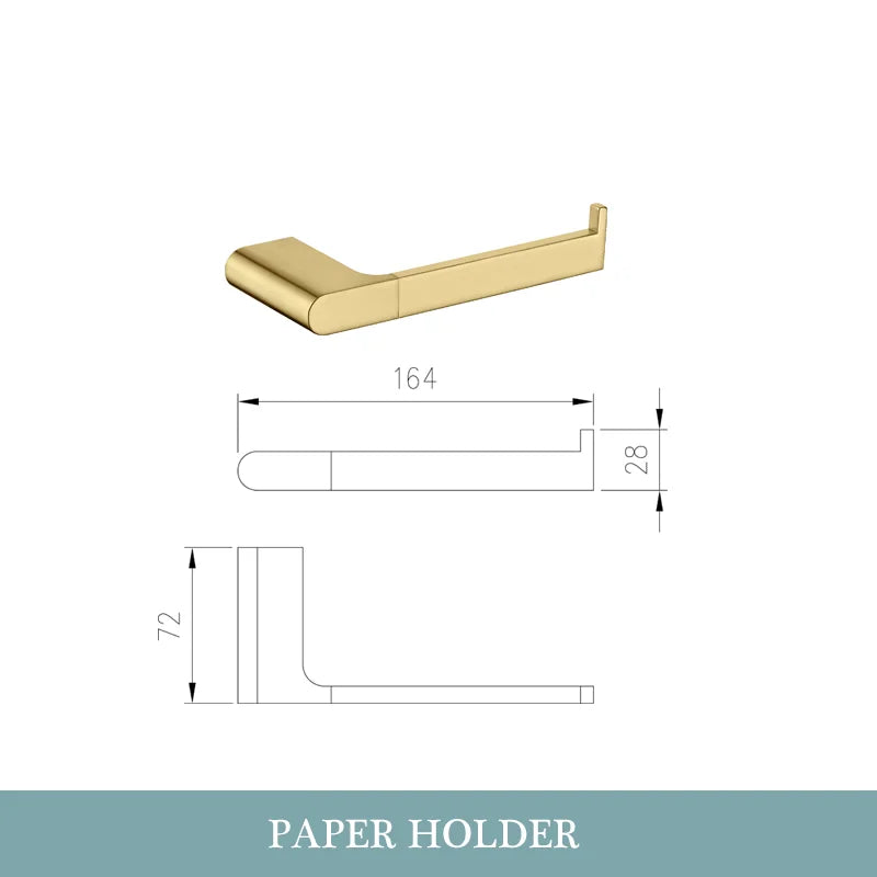 accessoires salle bain doré moderne porte serviettes fixations murales ensemble quincaillerie