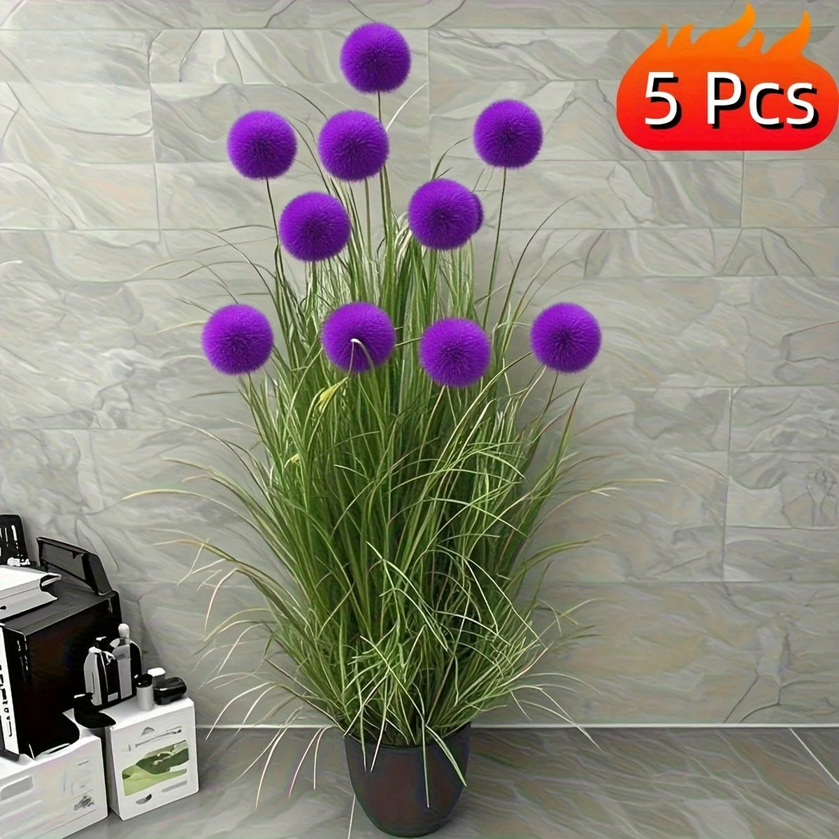 décoration intérieure extérieure plante artificielle pot violet moderne festives exposition
