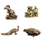 statuettes animales dorées statuette crocodile détaillée artisanat métal feng shui décoration intérieure ornement maison
