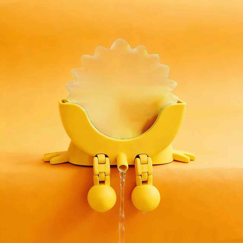 porte savon souriant clips couleur bleue jaune orange vert rose rangement évier créatif animé