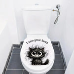 sticker mural chat mignon saw your butt texte noir blanc illustration décoration chambre enfants