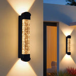 applique murale moderne aluminium noir dorées ip55 33cm 43cm 63cm led 110v240v