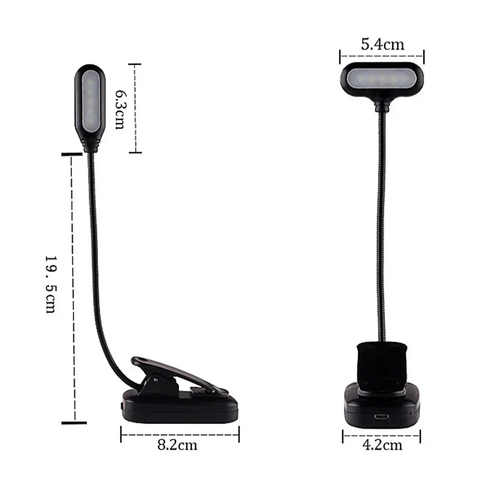 lampe lecture portable pince noire led rechargeable chambre minimaliste