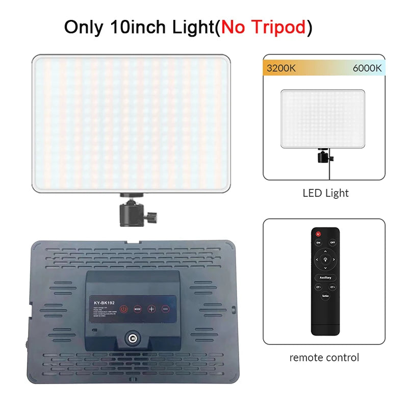 lampe led studio photo noir moderne réglable télécommande lcd