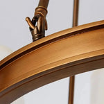 lustre tissu bronze doré lumières classique vintage salon chambre coucher