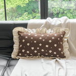housse coussin vintage fleur beige noir marron français adhésif décoration intérieure voiture