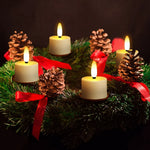bougies led rechargeables sans flamme blanc modernes télécommande décoration intérieure noël mariage