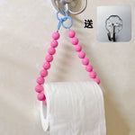 porte rouleau papier toilette moderne rose bleu vert blanc salle bain sans perçage