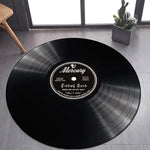 tapis rond noir disque vinyle moderne mousse mémoire forme imperméable résistant extérieur salon chambre