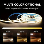ruban led adhésif usb blanc bleu jaune ligne continue moderne chambre coucher