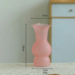 vase verre opaque moderne fleurs artificielles décoration table salon maison