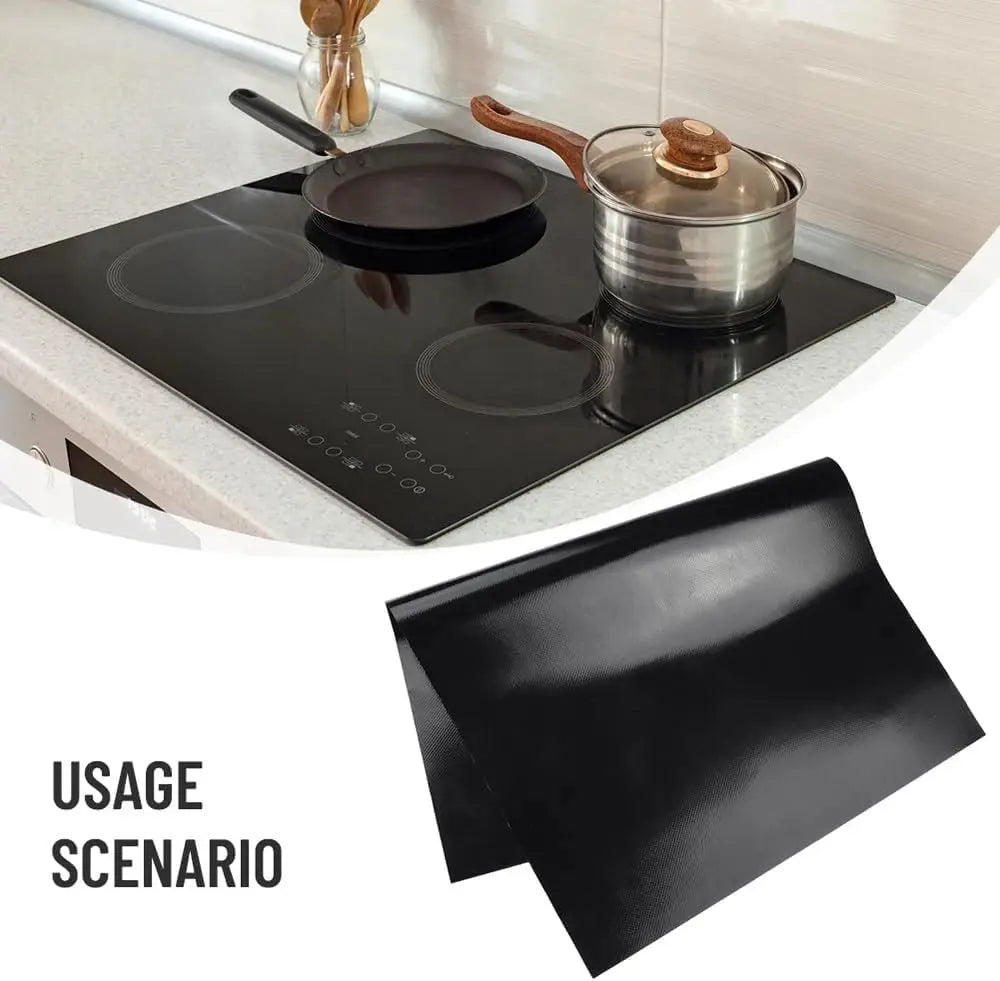 protège induction plaque cuisson noir moderne minimaliste respectueux environnement protection table cuisine insert