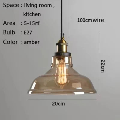 suspension lumineuse industrielle vintage transparente ampoule filament dorée câble suspendu chambre salon