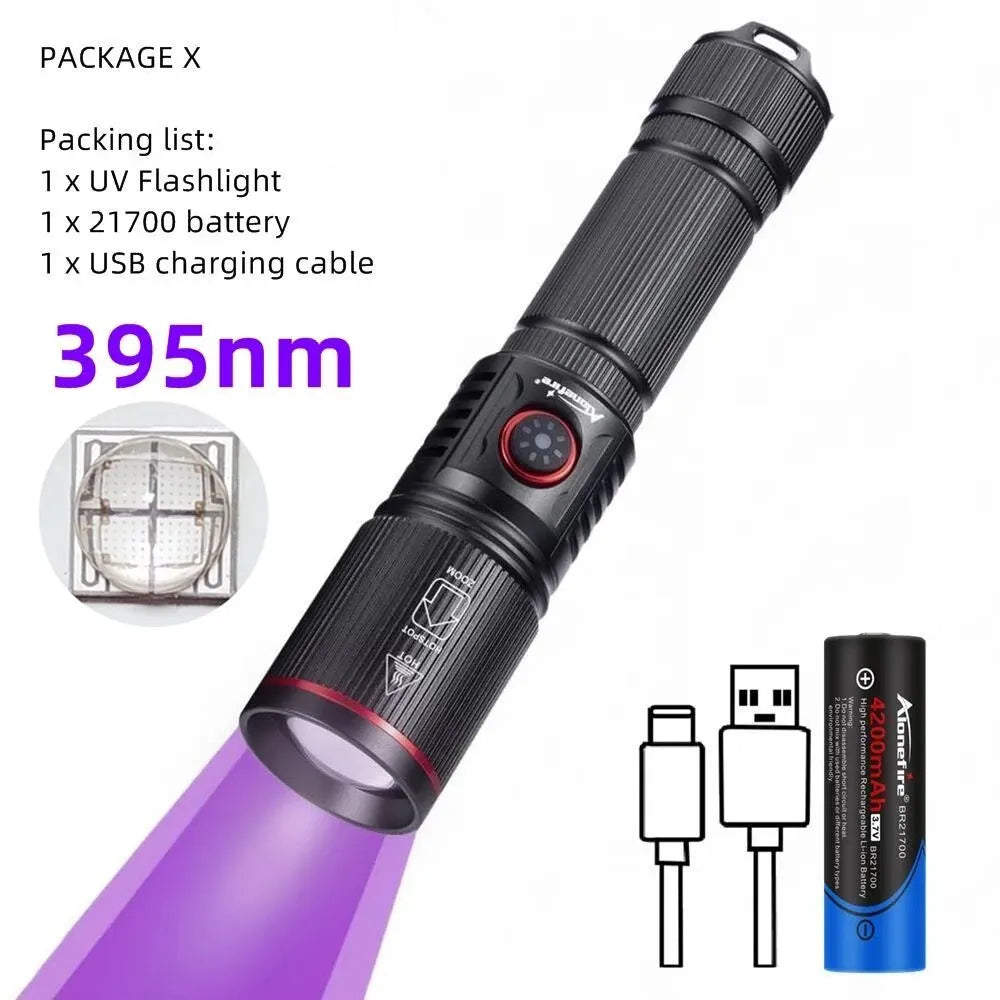 lampe torchon uv led rechargeable noire texturée moderne adhésif câble type