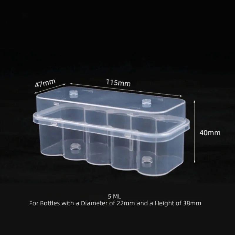 boîtes rangement vials cosmétiques transparentes modernes réutilisables 10ml 1kg charge max 10 compartiments lab