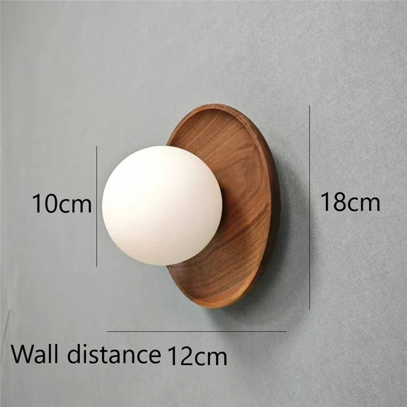 lampes murales modernes minimaliste bois marron foncé éclairage quotidien led fixées mur transparentes