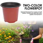 Pots fleurs modernes rouge noir texture granulée drainage 10cm 11cm 12cm 13cm 14cm 50pcs