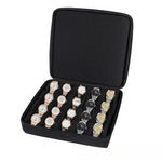 boîte rangement montres portable oxford eva noir mousse texturée moderne 31.5x33x7