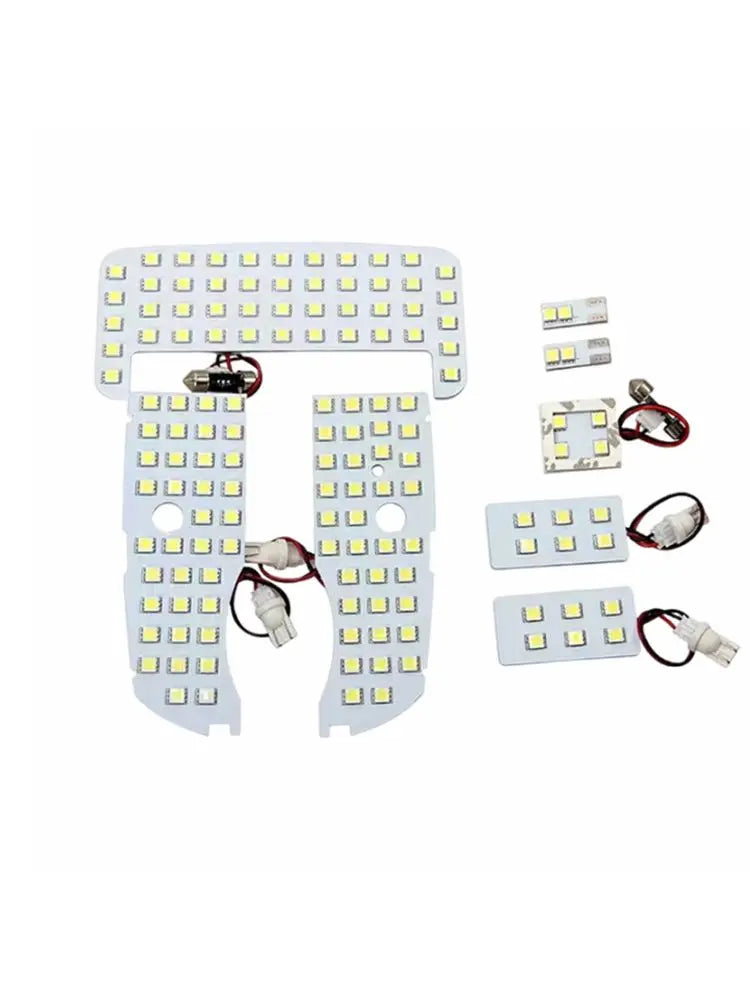 ampoules led voiture blanc modernes carrés points noirs intérieur nuit toit coffre