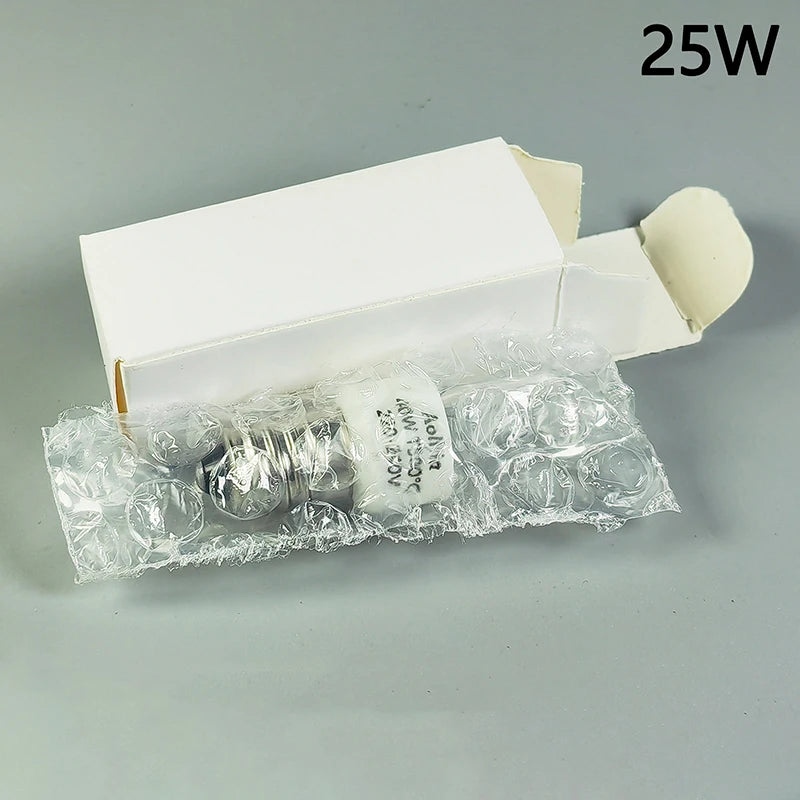 ampoules incandescence transparentes base blanche 25w 40w e14 haute temperature sèche lingre four micro