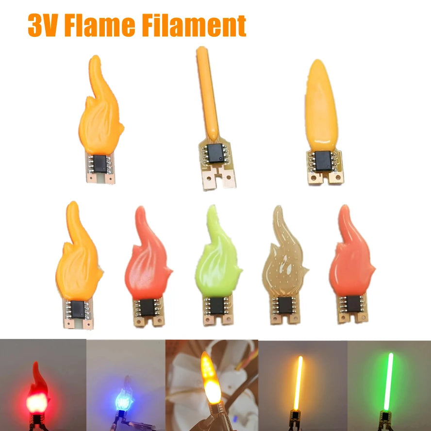 décoration anniversaire bougie filament led orange bleu verte clip câble moderne minimaliste festive
