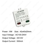 driver led 12v 10w 830ma 12w 24v 500ma blanc moderne