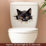 sticker mural 3d chaton orange gris opale adhésif salle bain décoration animaux