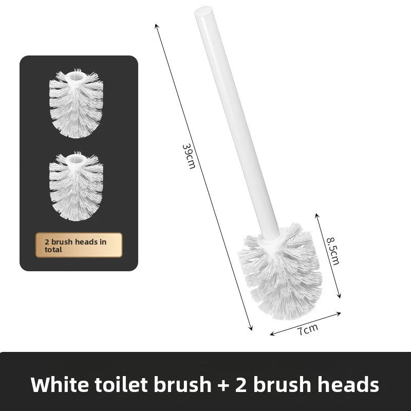 brosse wc blanche moderne fibres vis poignée métallique durable plastique