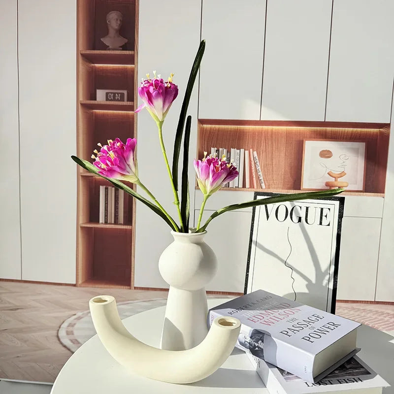 bouquet artificiel fleurs soie jaune rouge blanc moderne intérieur décoration maison anniversaire mariage