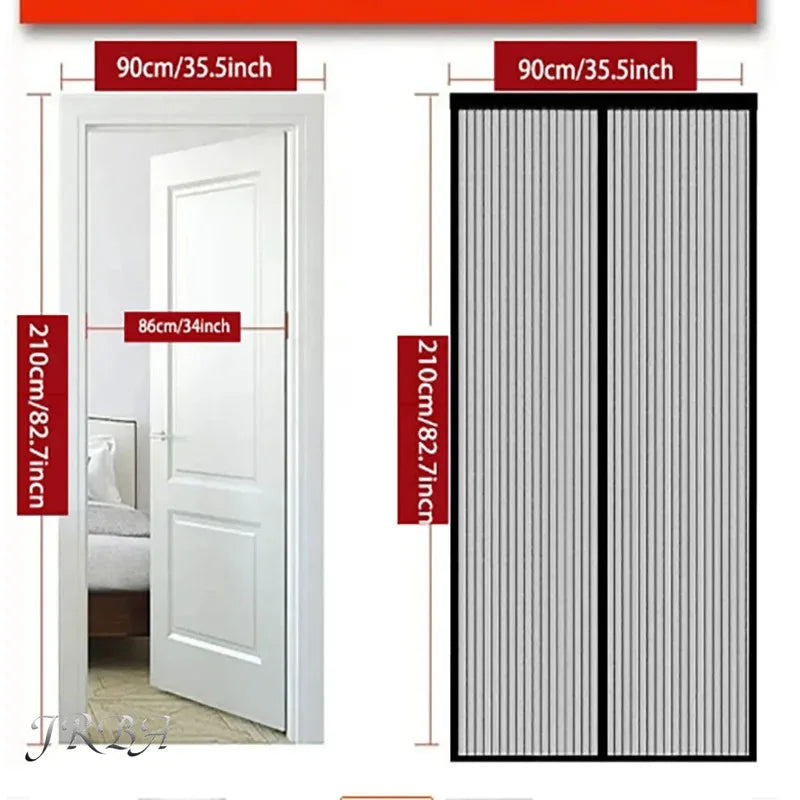 rideau porte magnétique anti moustiques noir semi transparent moderne minimaliste dorés adhésif