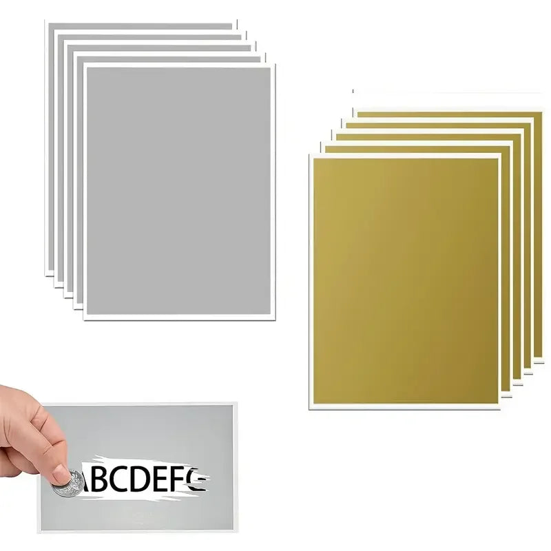 sticker gratter moderne or gris adhésif jeu d'affaires carte cadeau récompense loterie coupon numéroCADETHOOKS