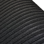 tapis d'entrée noir rayures horizontales moderne antidérapant latex polyester 40x60cm