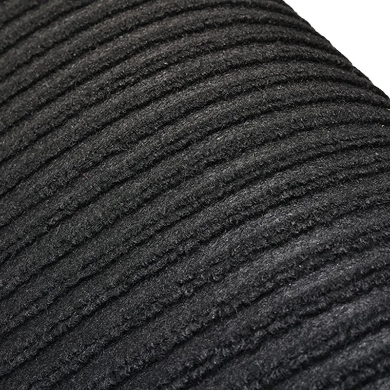 tapis d'entrée noir rayures horizontales moderne antidérapant latex polyester 40x60cm