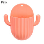 porte brosses dents moderne adhésif cactus vert rose bleu chambre salle bain