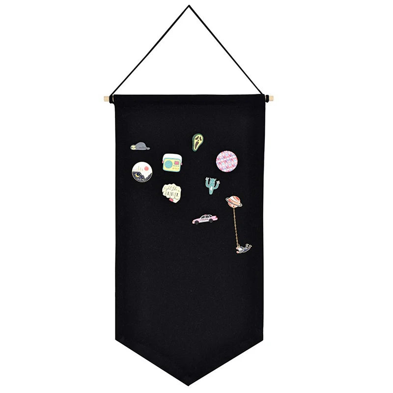 bannières décoratives modernes minimalistes tissu beige noir pins texture tissée