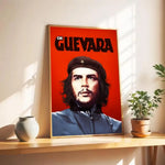 affiche che guevara pop art révolution bleu blanc portrait décoration murale moderne