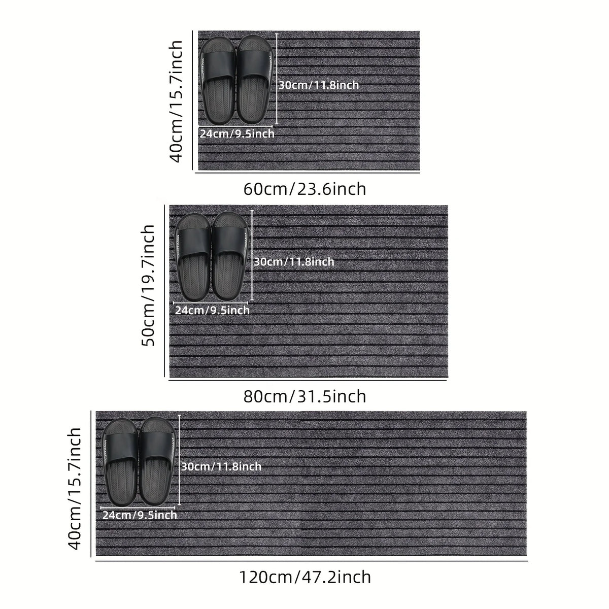 tapis sol moderne rayé gris rouge marron imperméable antidérapant résistant décolorationextérieur intérieur porte living